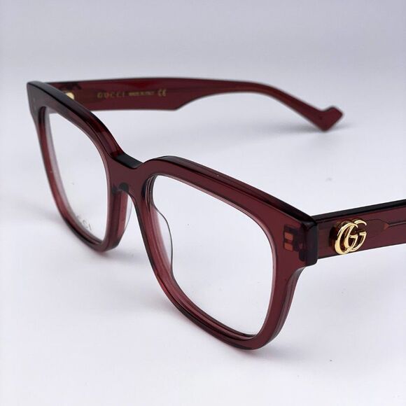 NEW  Gucci GG0958O 006 Burgundy Square Unisex Eyeglasses - Picture 4 of 11